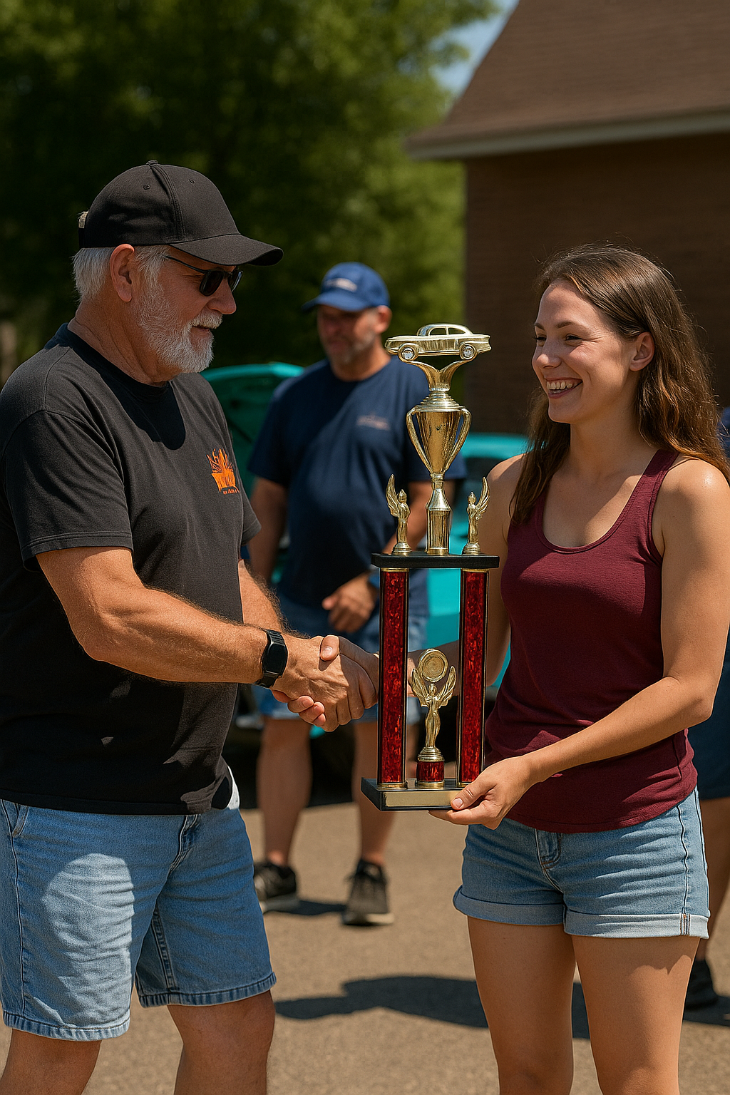 Trophy presentation ceremony